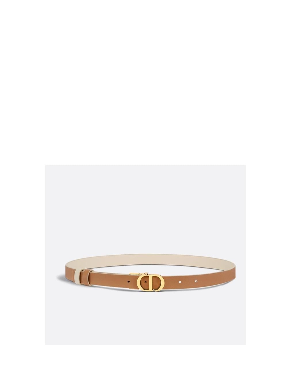 Dior White 30 Montaigne Reversible Belt
