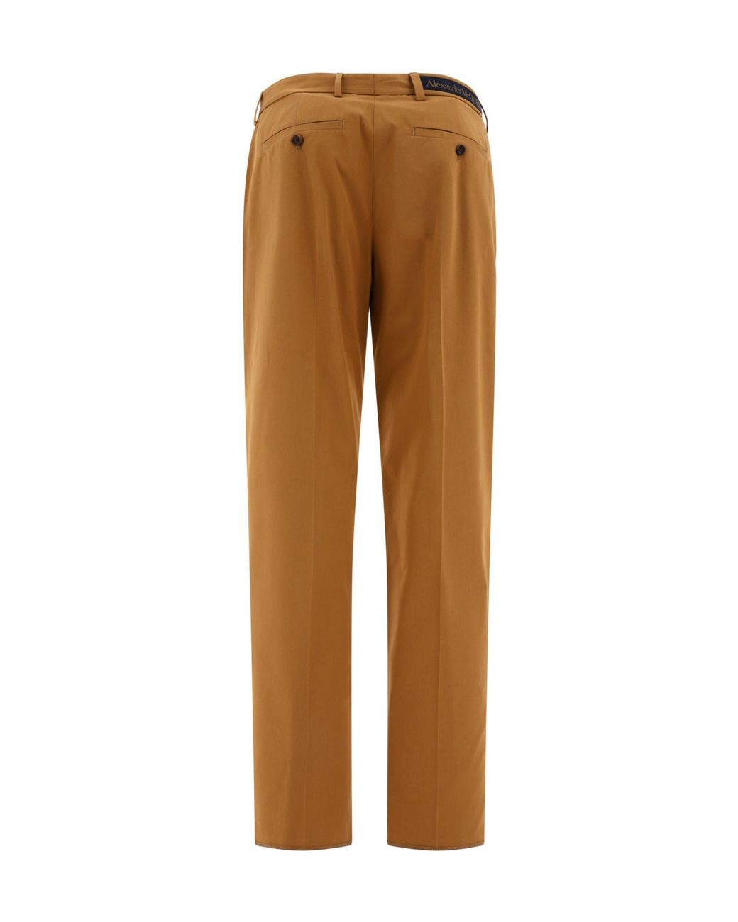 McQueen Brown Straight-Leg Trousers for men
