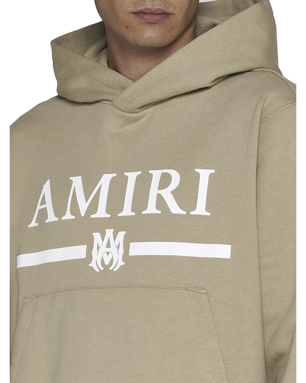 Amiri Natural M.A. Bar Logo-Print Cotton Hoodie for men