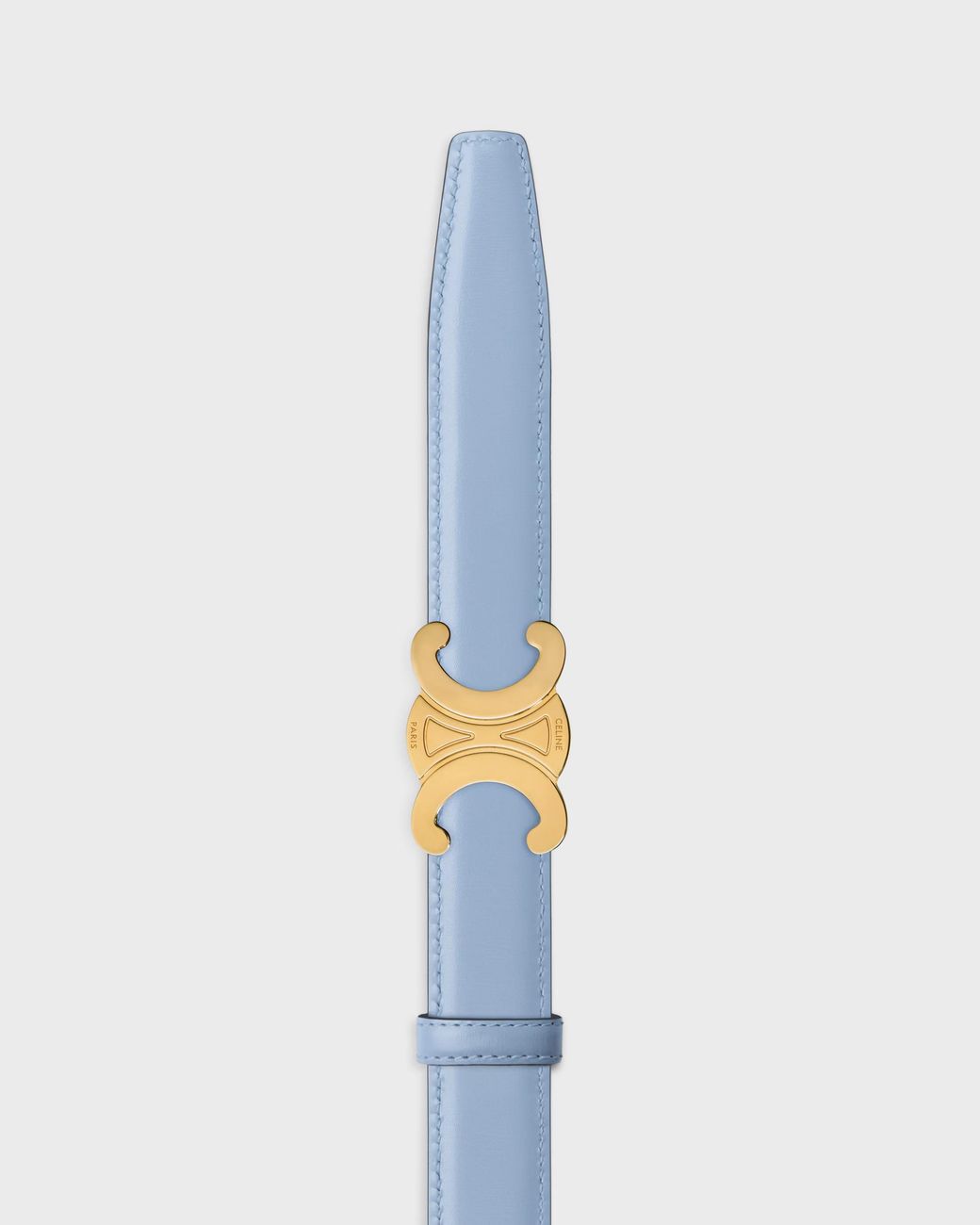 Céline White Triomphe Buckle Reversible Strap 25Mm