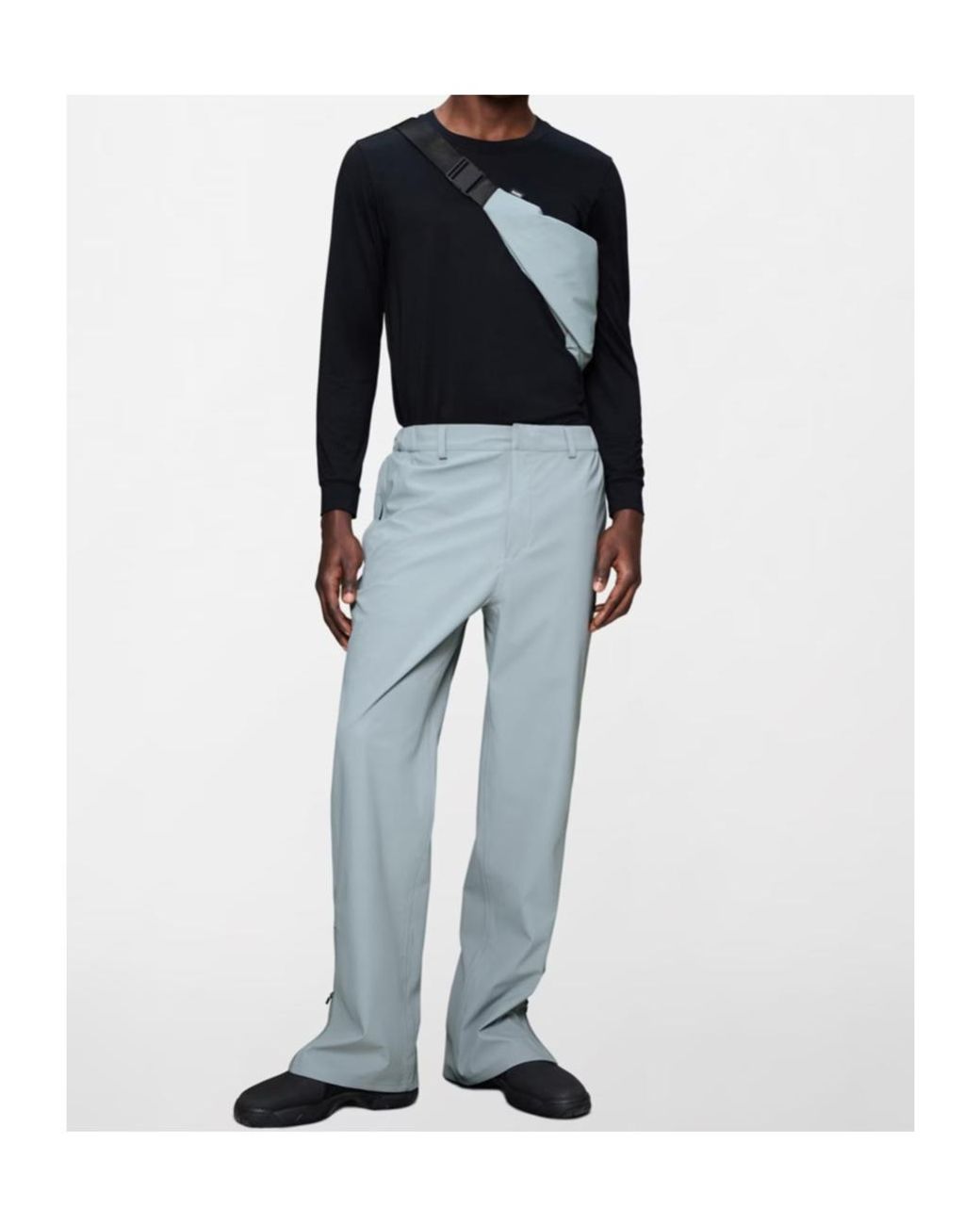 Rains Blue Hard-Shell Waterproof Casual Pants