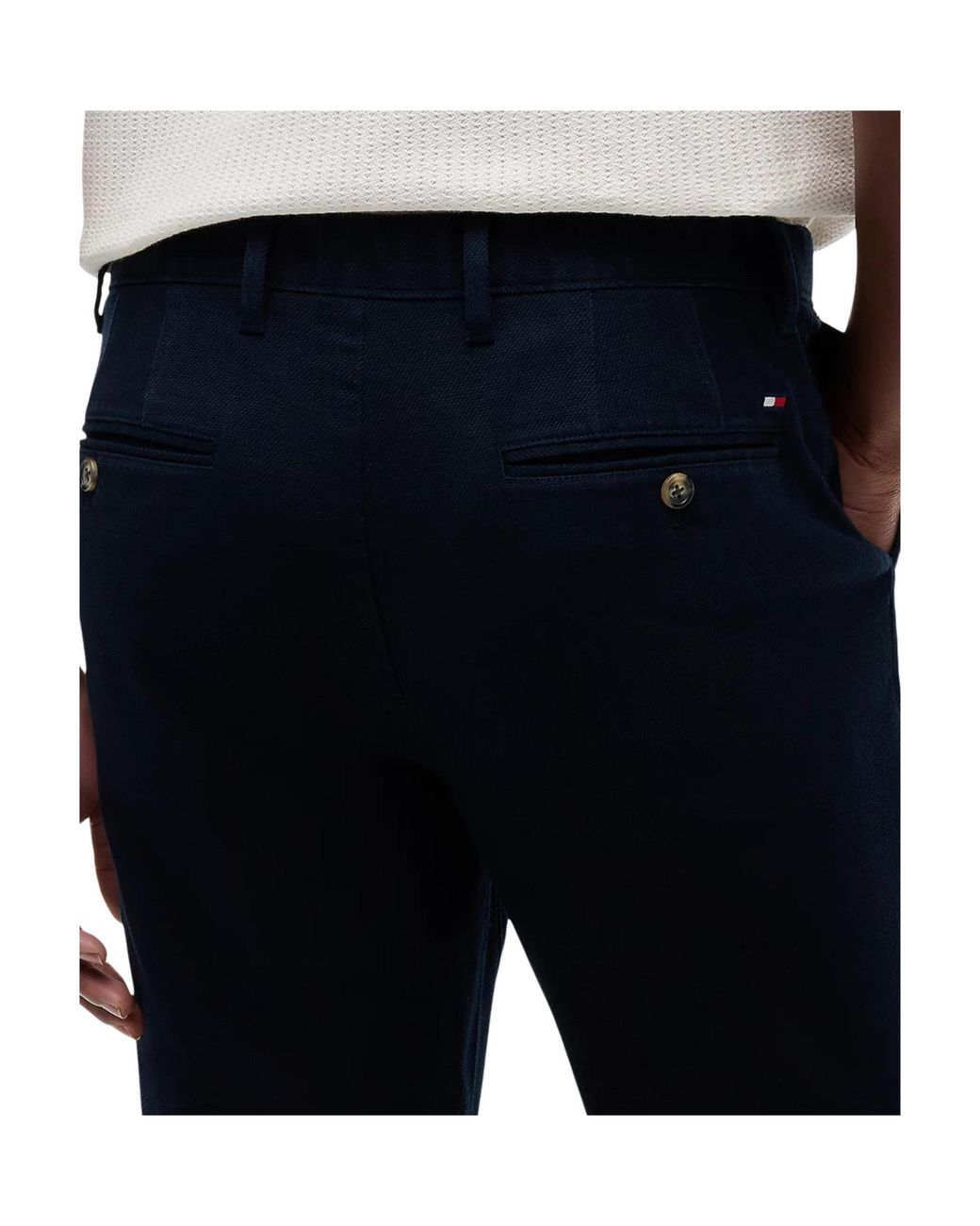 Tommy Hilfiger Blue Casual Trousers With Belt Loops for men