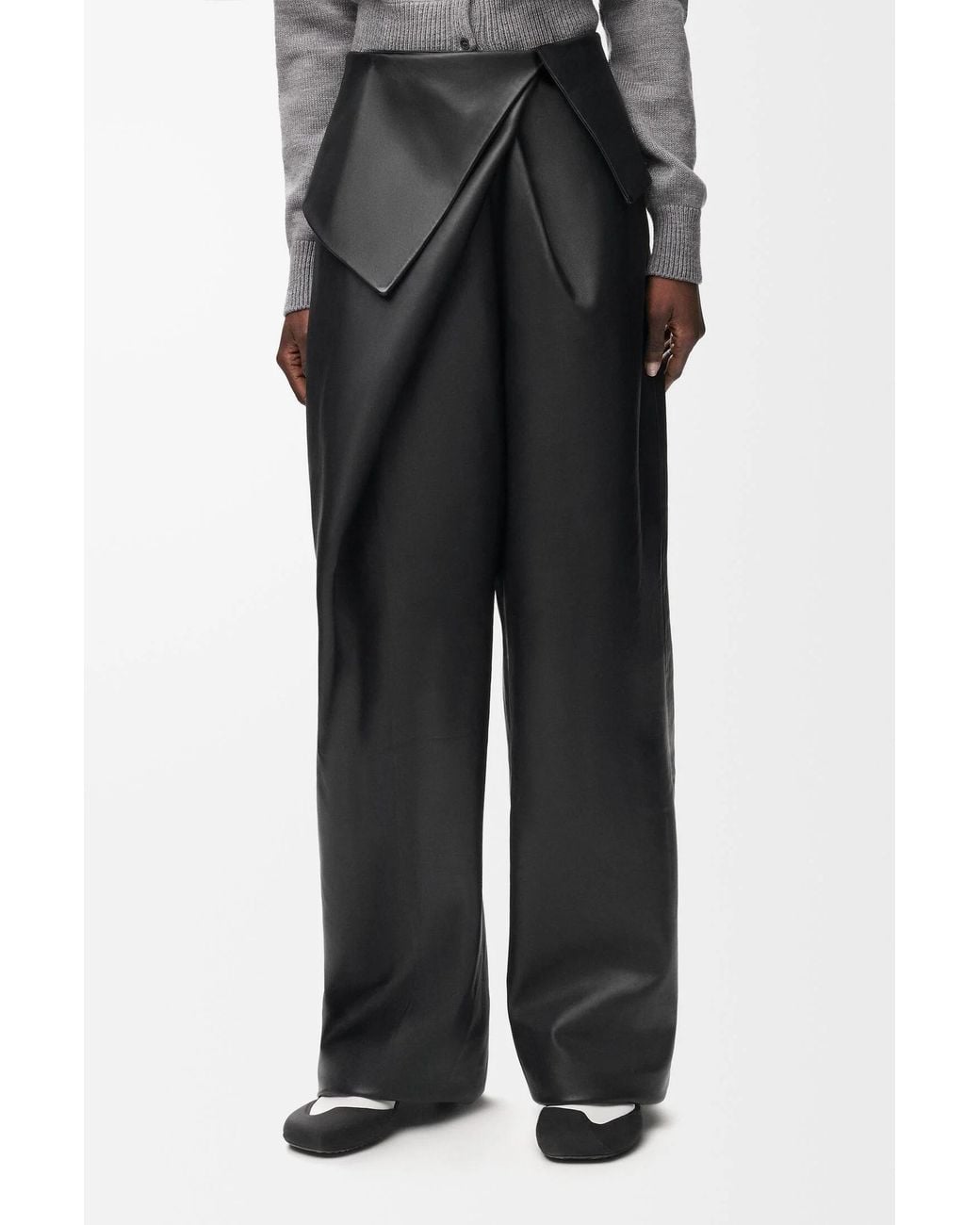 Loewe Gray Draped Trousers