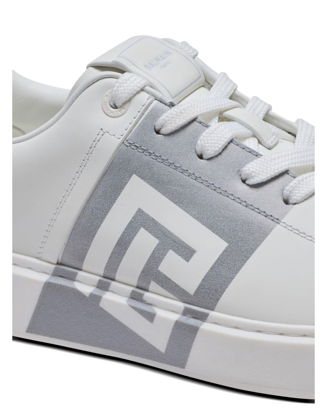 Balmain White B-Court Trainers for men