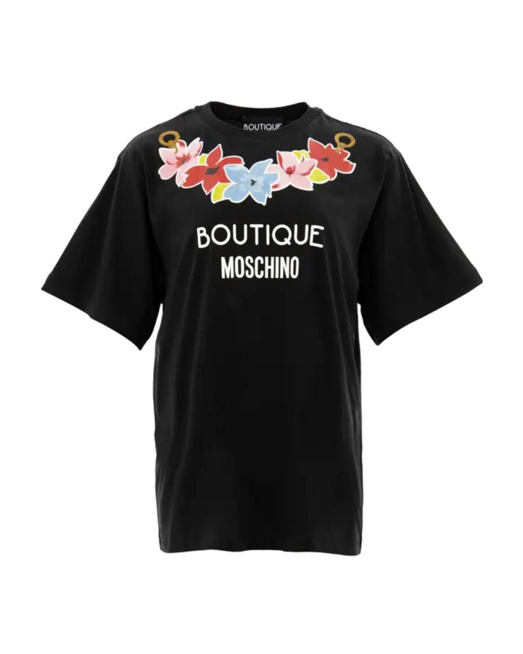 Moschino Black Printed Short-Sleeve T-Shirt