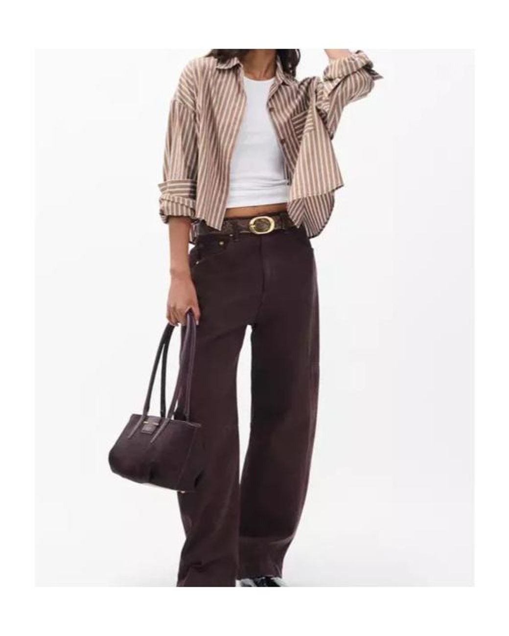 Rag & Bone Natural Long-Sleeved Striped Shirt