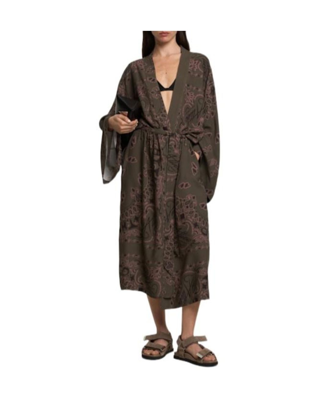 The Attico Brown Muslin Caftan Dress