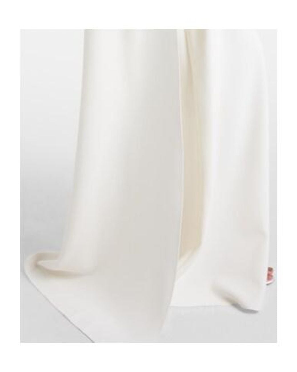 Safiyaa White Yuna Faux Pearl-Embellished Crepe Gown
