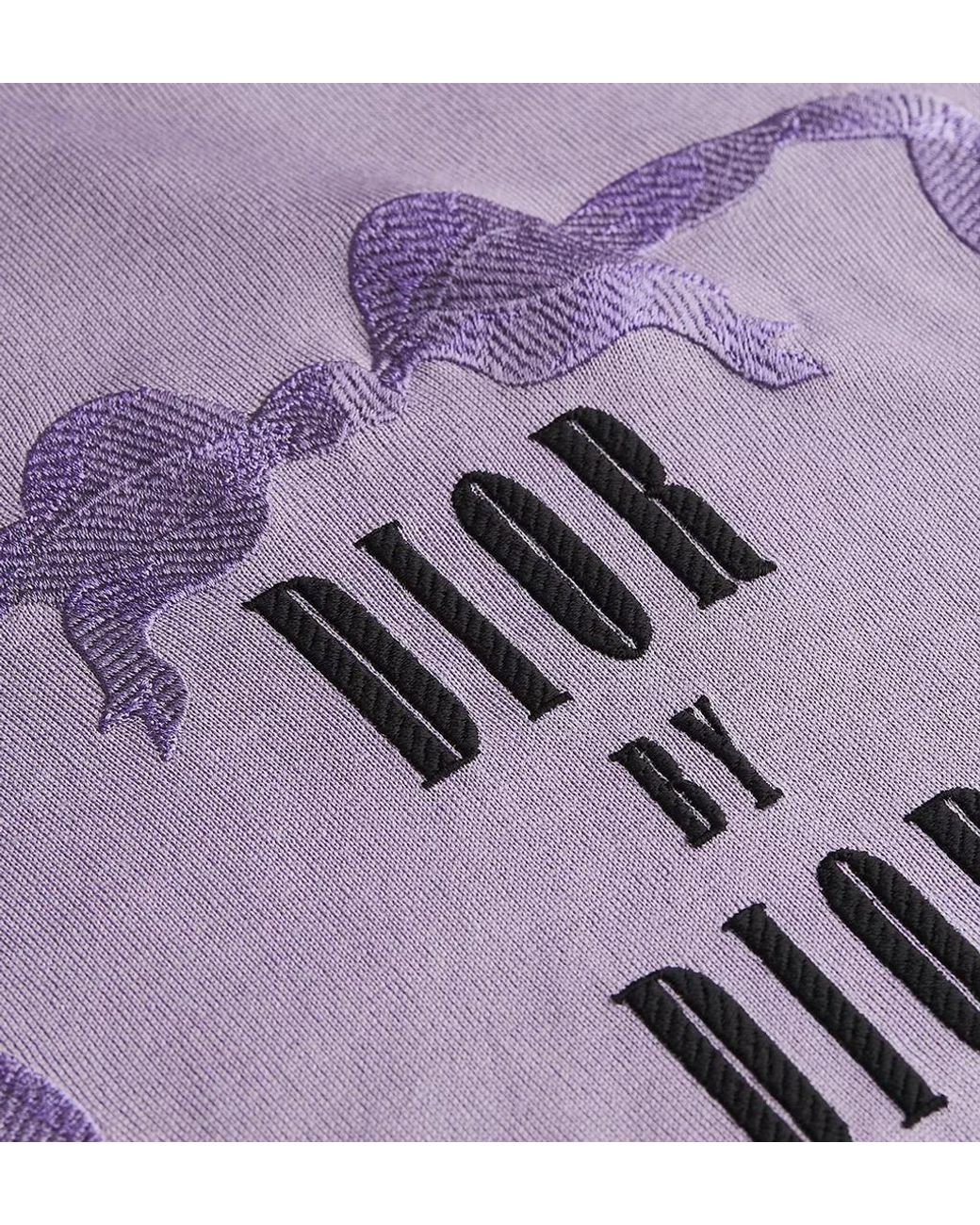 Dior Purple Book Cover Short-Sleeved Sweater