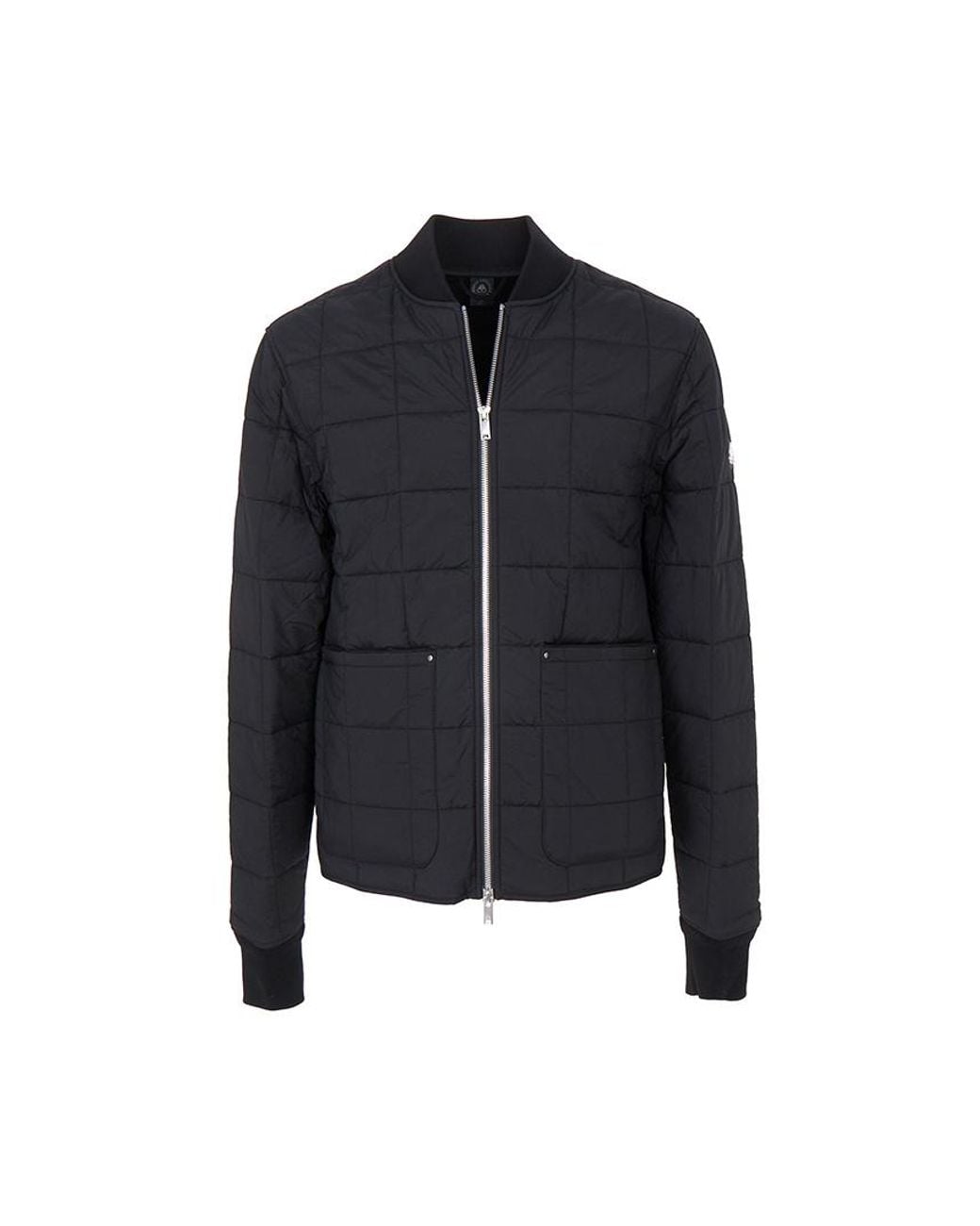 Moose Knuckles Blue Long-Sleeved Cotton-Padded Jacket for men