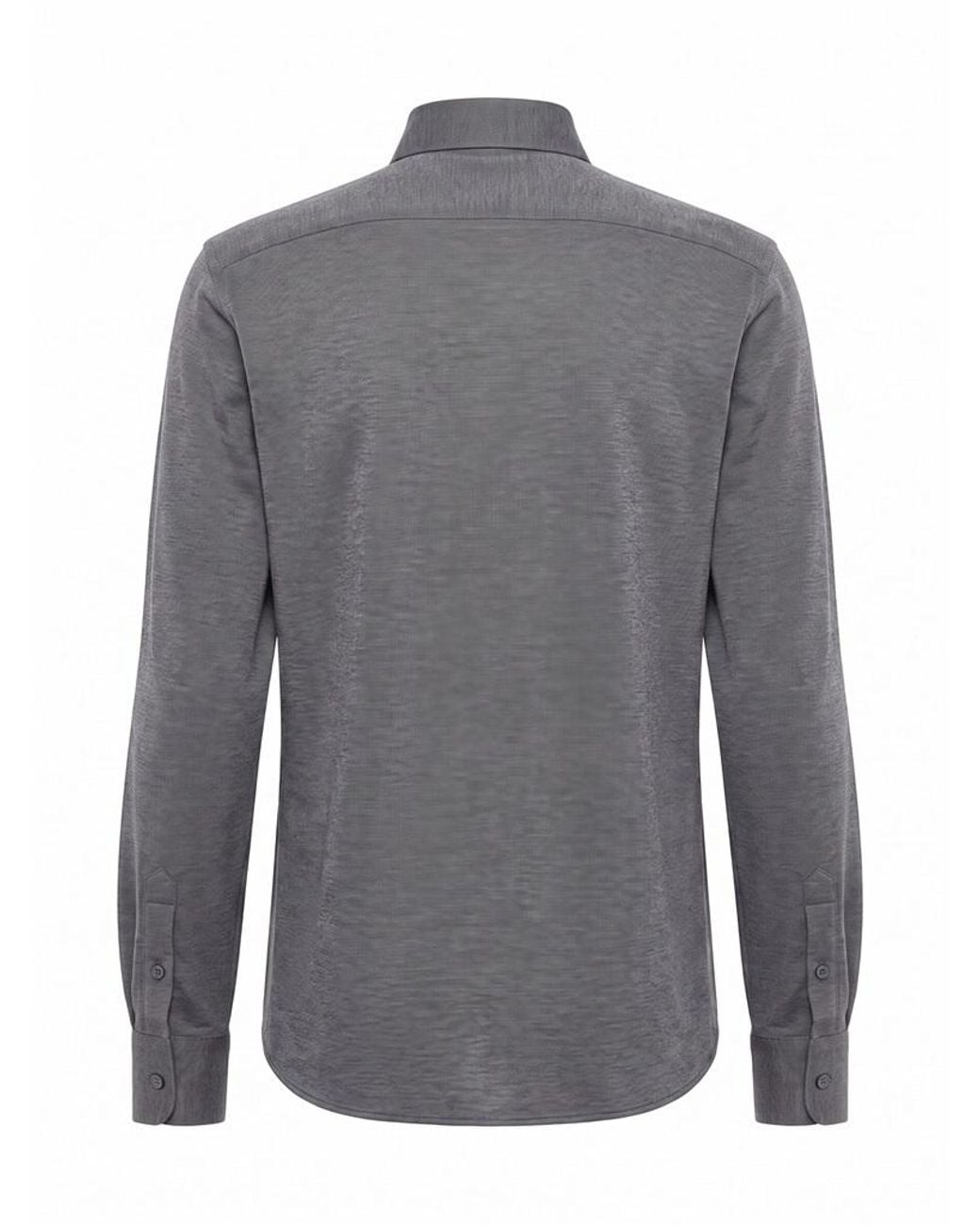 Peserico Gray Long-Sleeve Button-Up Shirt for men