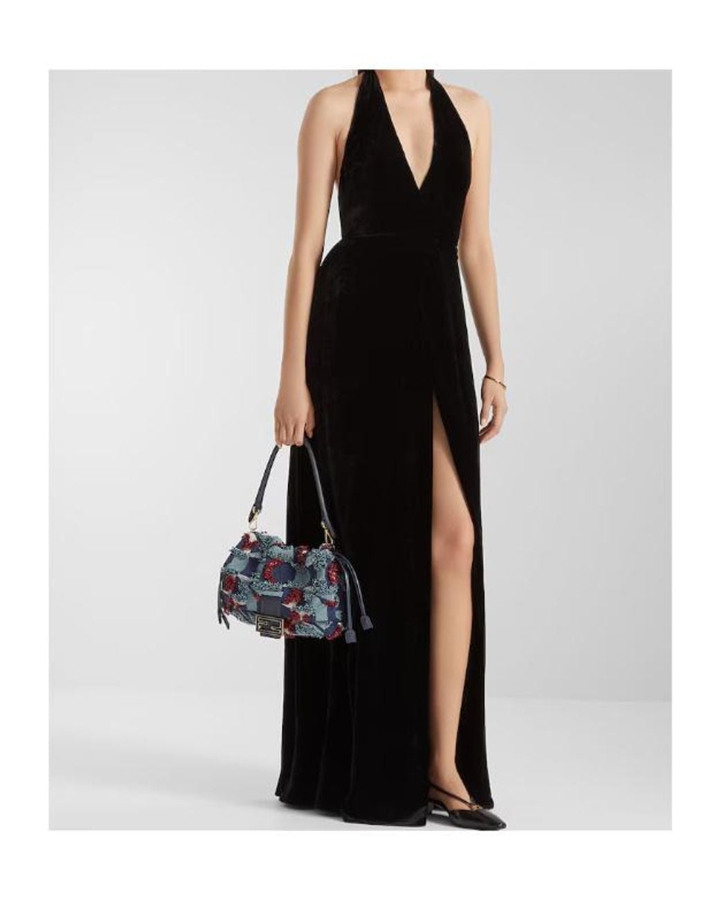 Fendi Black Velvet Dress