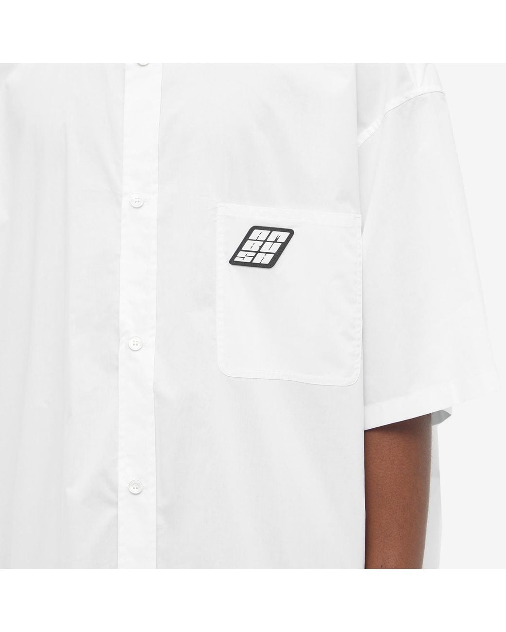 Ambush White Oversized Logo Patch Shirt for men