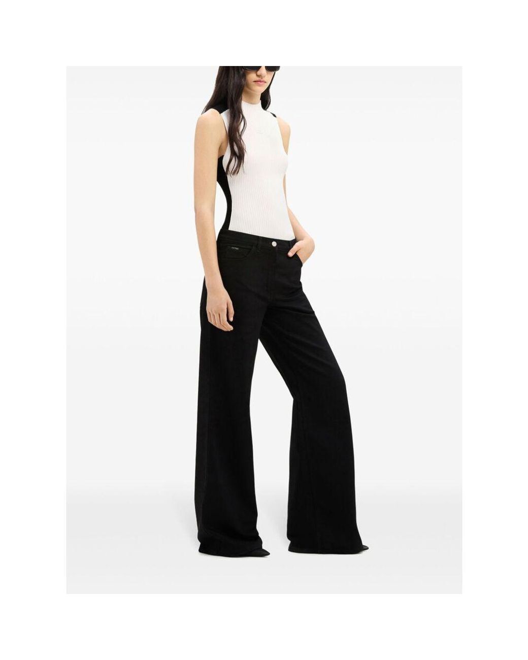 Courreges Multicolor Courrèges Contrast Frame Ribbed Sleeveless Tank Top