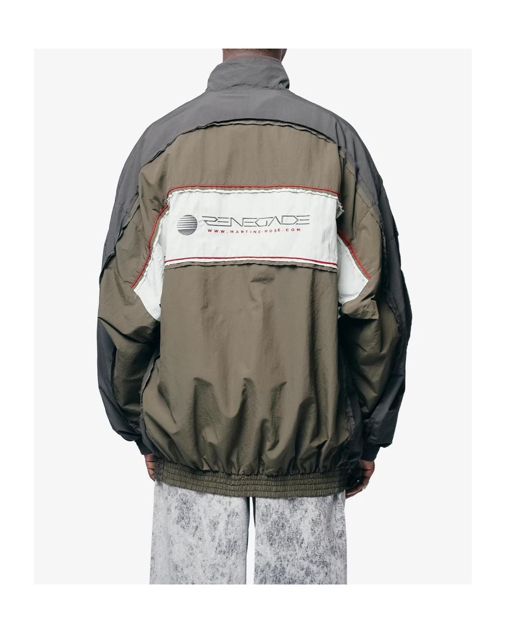 Martine Rose Gray Layered Track Jacket for men