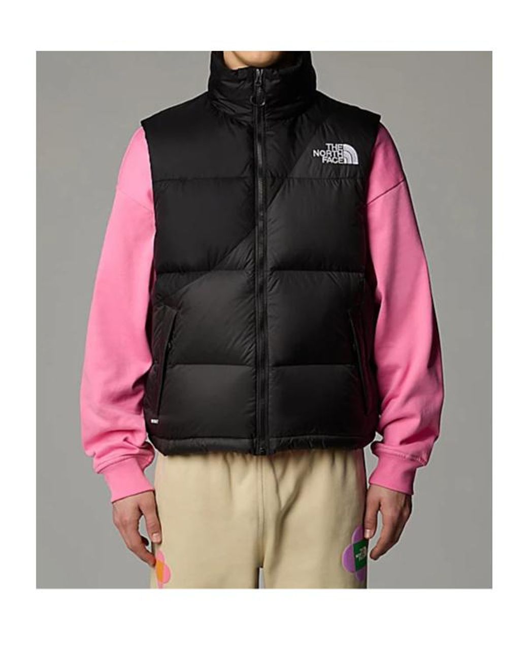 The North Face Black Logo-Embroidered Zipped Padded Gilet for men