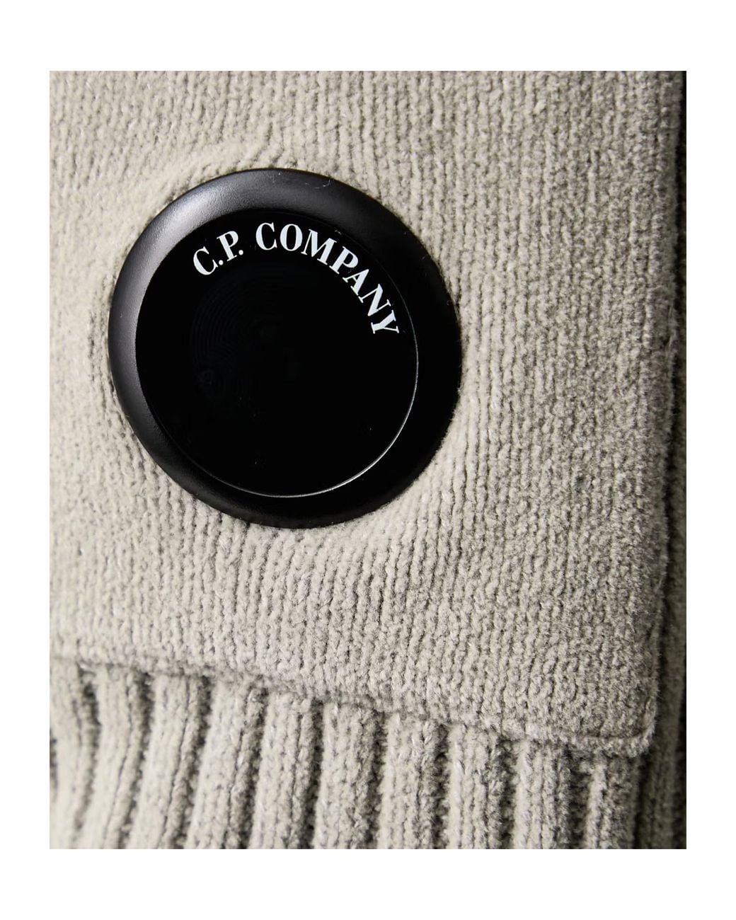 C P Company Gray Crew-Neck Long-Sleeve Knit Top for men