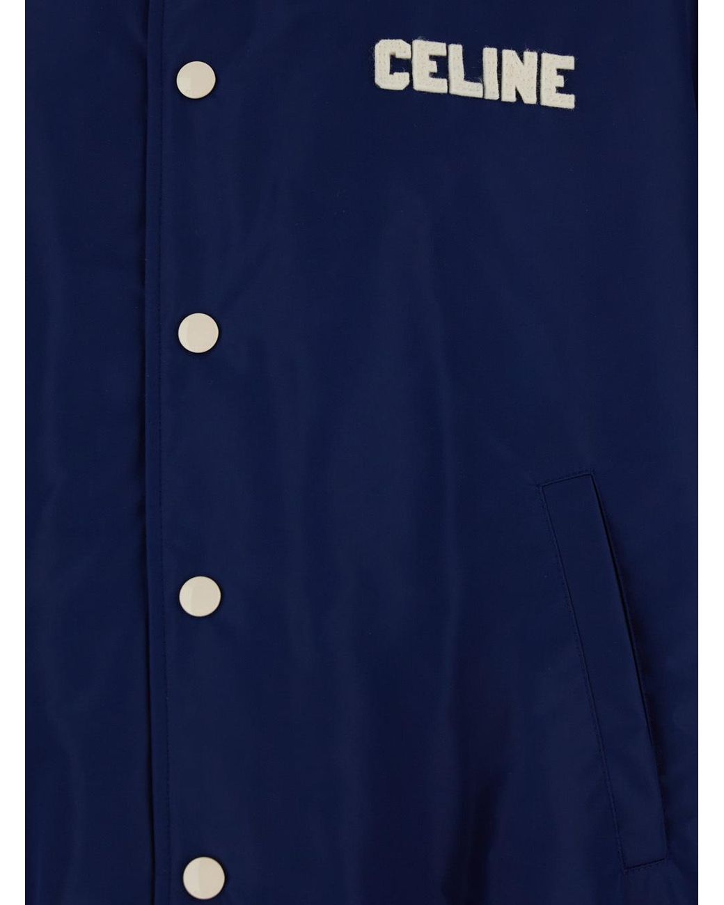Céline Blue Loose Teddy Jacket for men