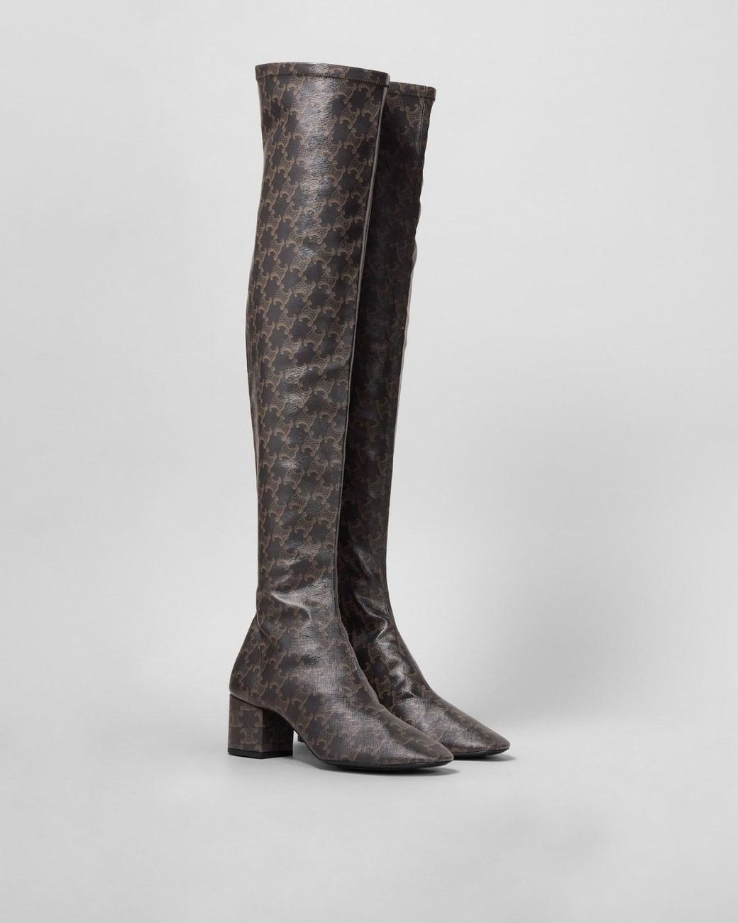 Céline Brown Over-The-Knee Stretch Boots
