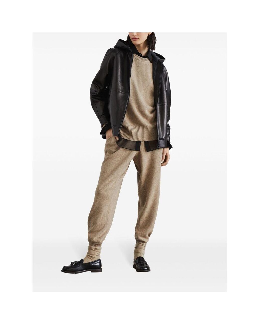 Brunello Cucinelli Natural Crewneck Knitted Jumper