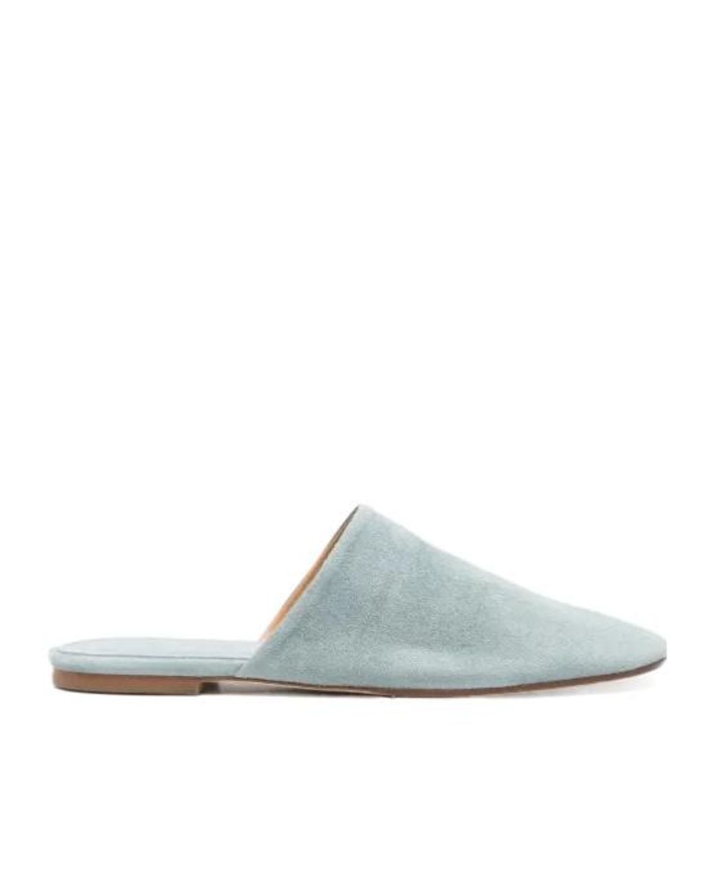 Aeyde White Rega Suede Mules