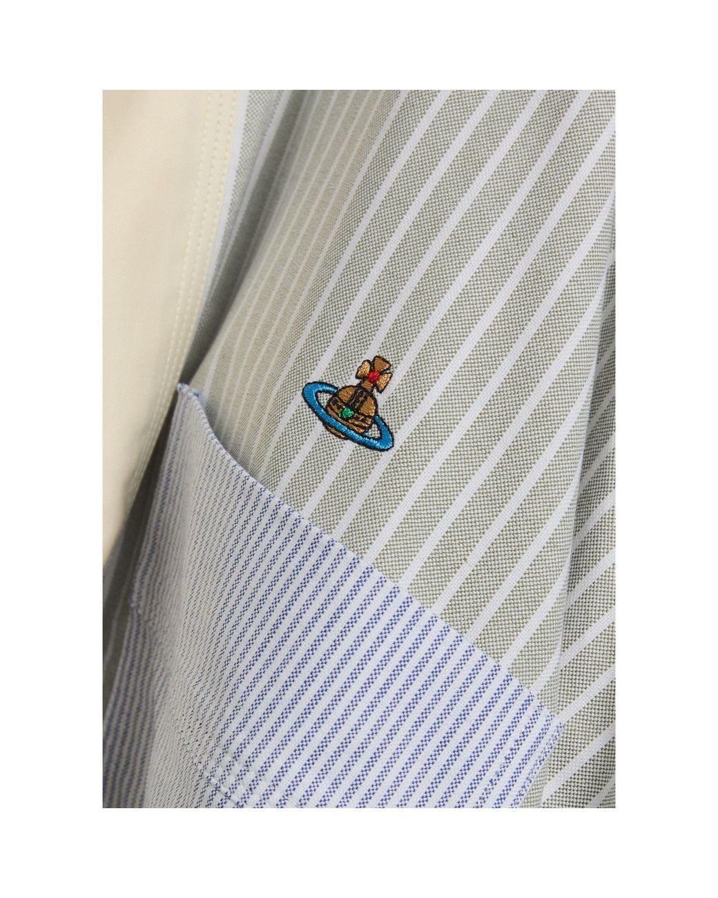 Vivienne Westwood White Simple Striped Shirt for men