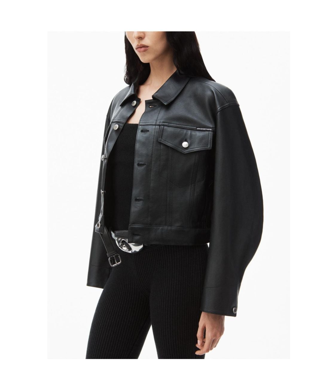 Alexander Wang Black Locomotive Leather Jacket