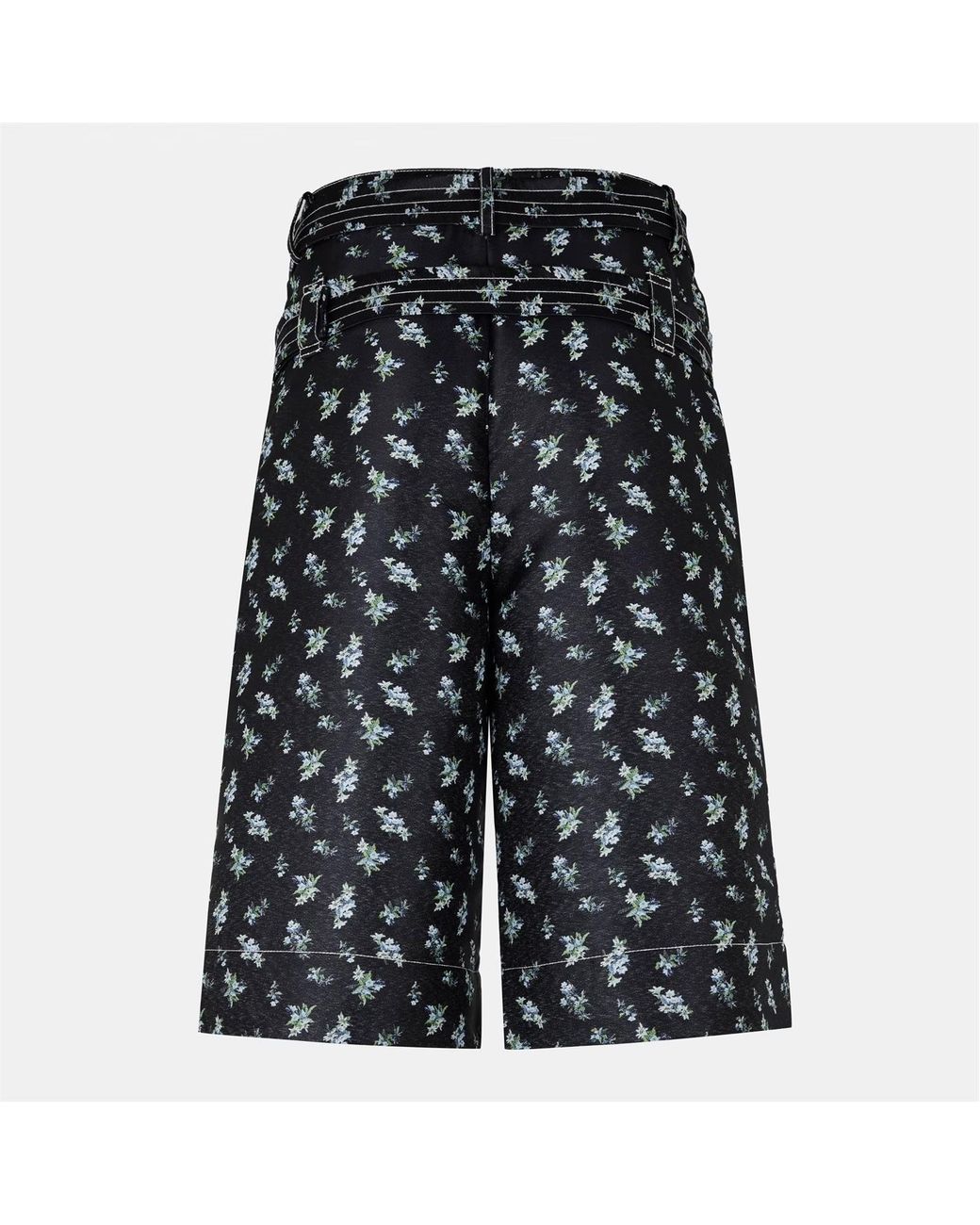 Ganni Black Jacquard Shorts