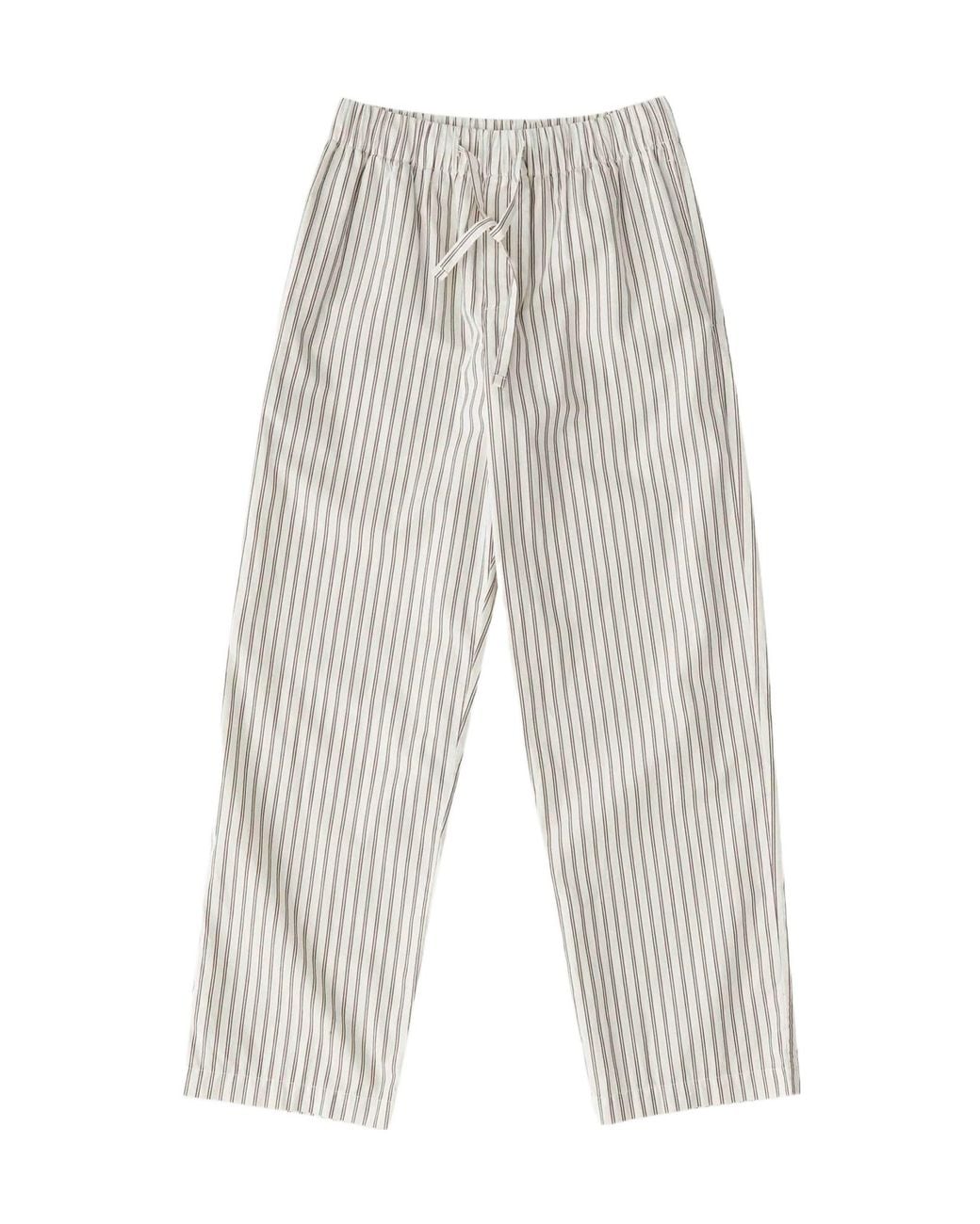 Tekla White Hopper Striped Pajama Pants for men