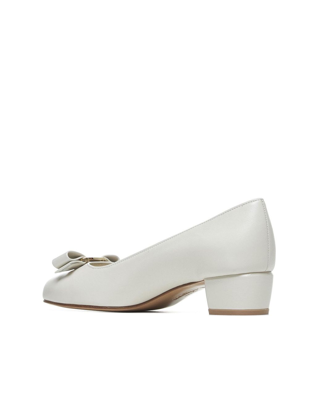 Ferragamo Natural Vara Bow Low-Heeled Shoes