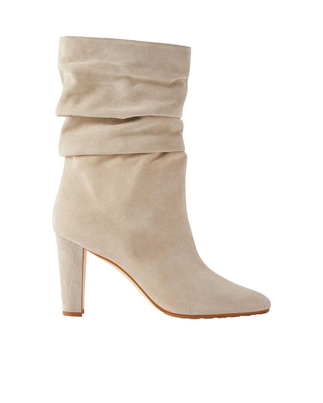 Manolo Blahnik Natural Calassohi 90 Suede Knee Boots