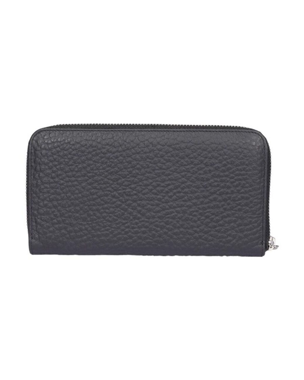 Orciani Gray Logo Plaque Wallet