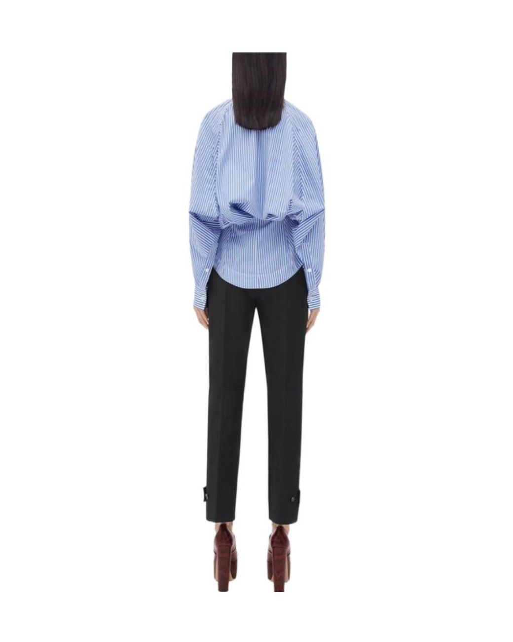 Bottega Veneta Blue Striped Cotton Poplin Shirt