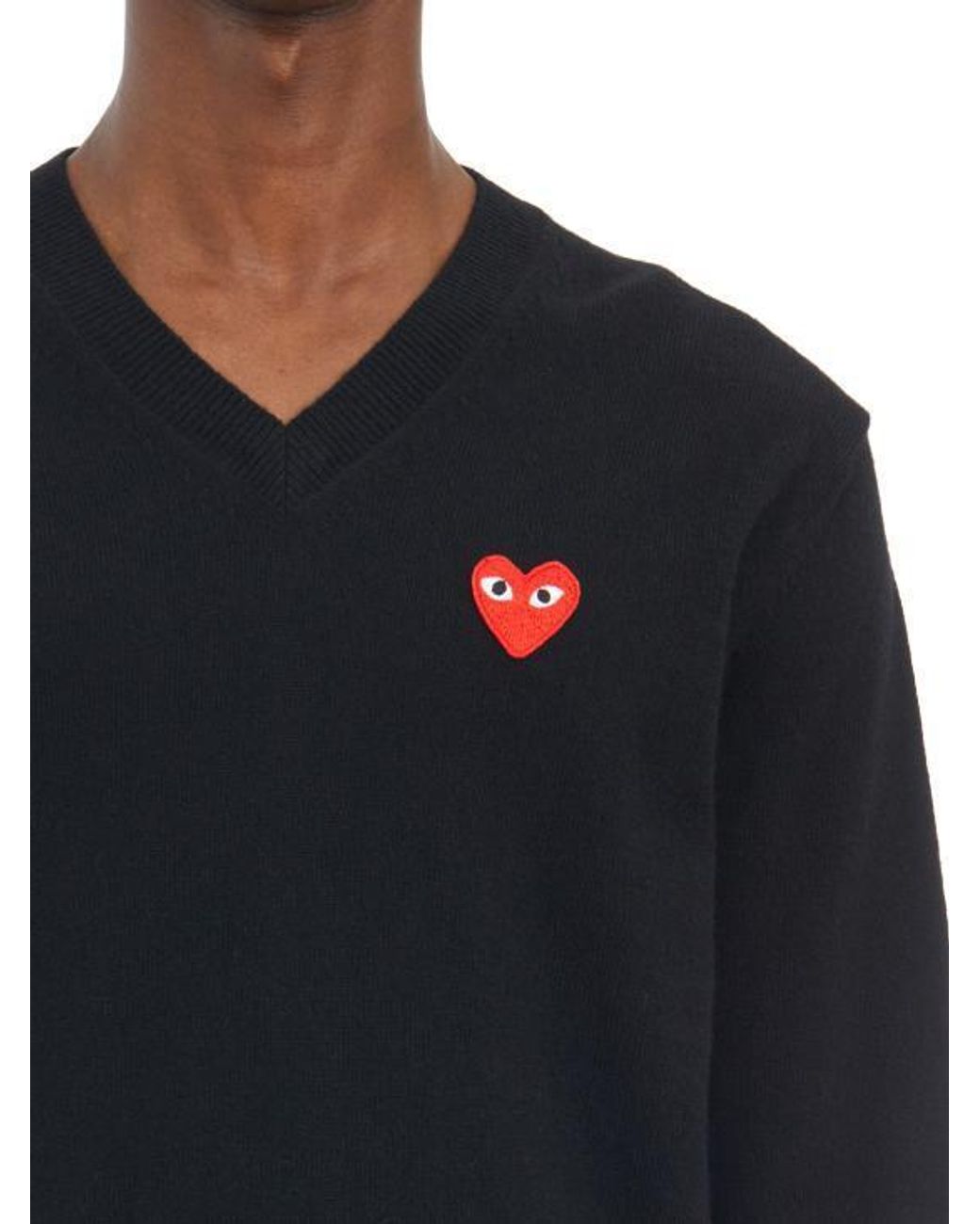 COMME DES GARÇONS PLAY Blue Long-Sleeved Sweater for men