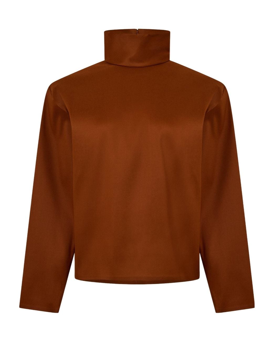 Saint Laurent Brown Solid-Color Versatile Tops
