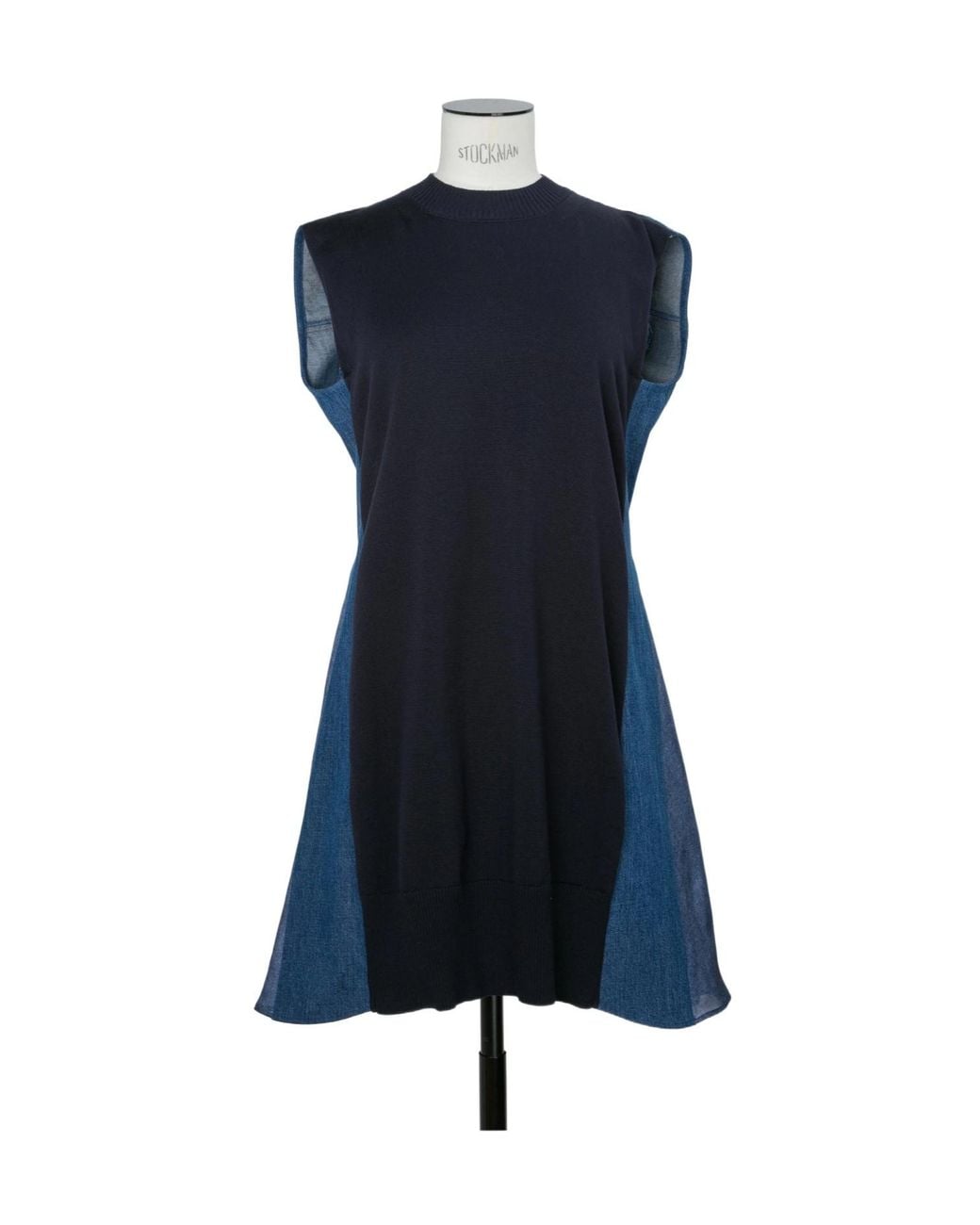 Sacai Blue Sleeveless Crewneck Dress