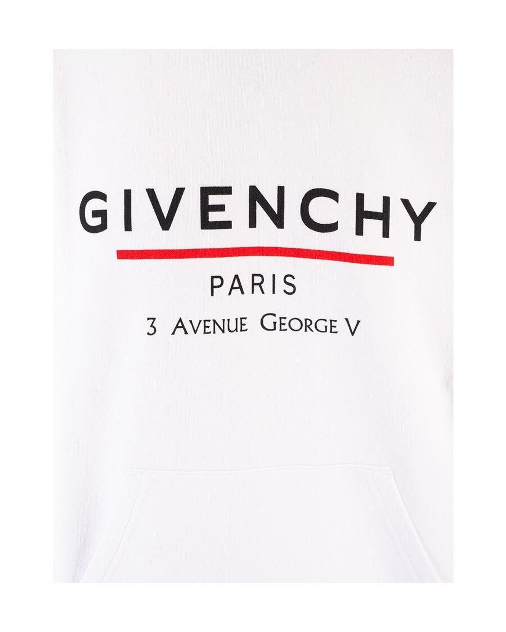 Givenchy White Logo Printed Hoodie for men