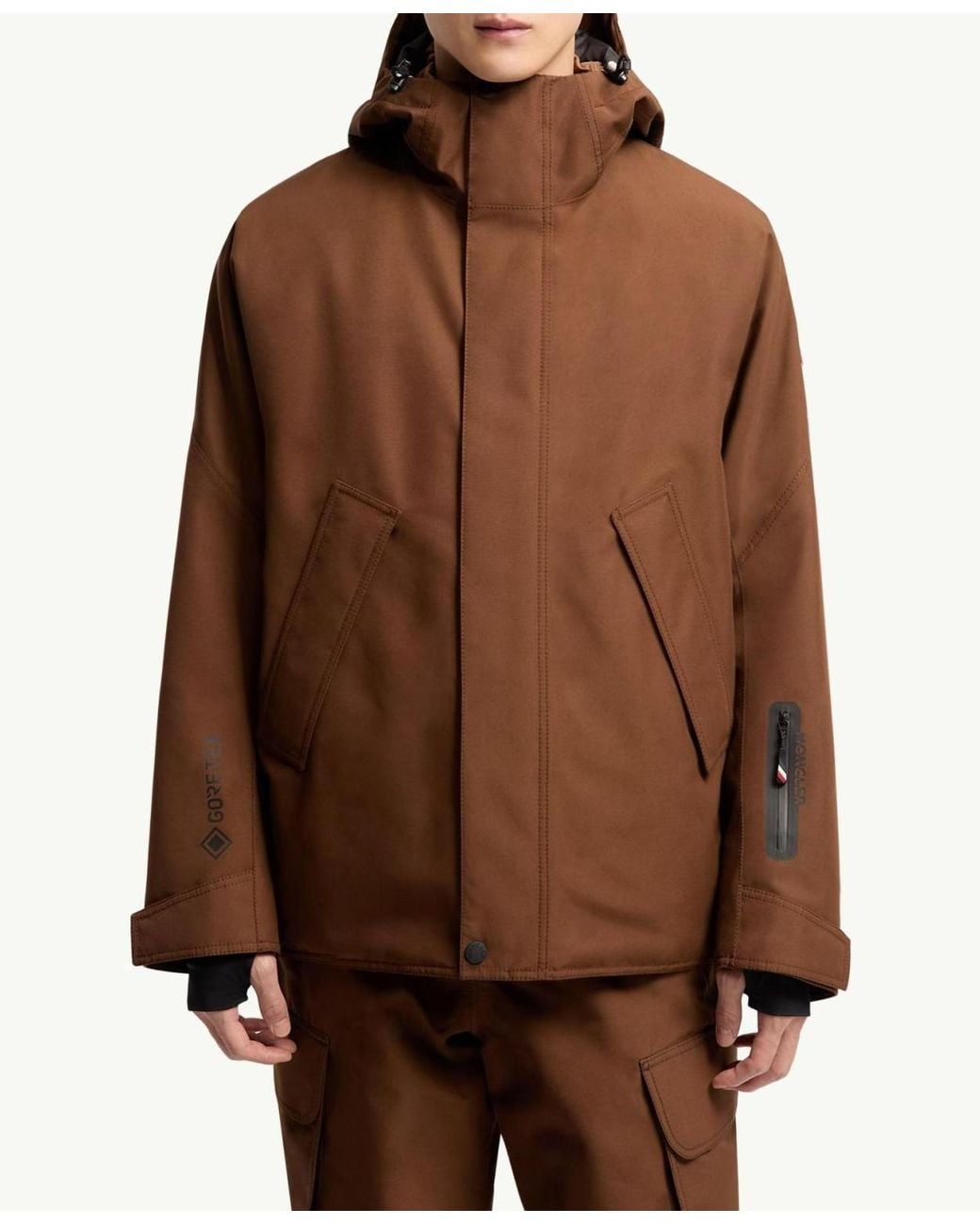 Moncler Brown Lambir Hooded Gore-Tex Ski Jacket for men
