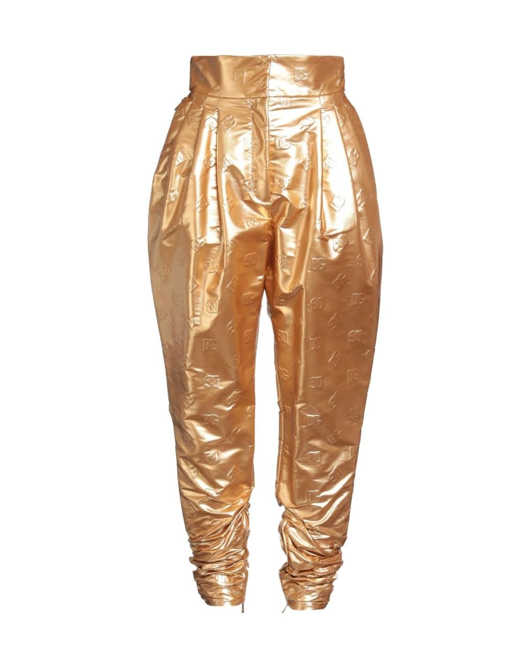 Dolce & Gabbana Metallic Slim-Fit Shiny Trousers