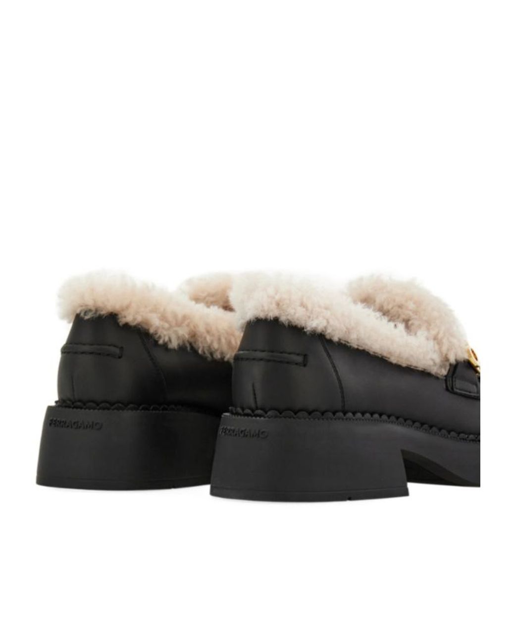 Ferragamo Black Ferragamo Hug Buckle Detailed Loafers