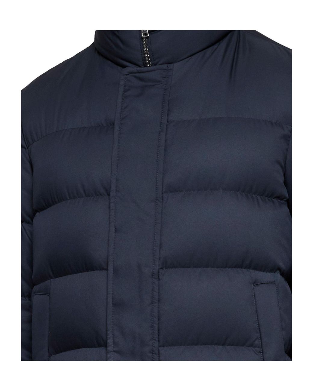 Herno Blue High-Neck Down Jacket for men