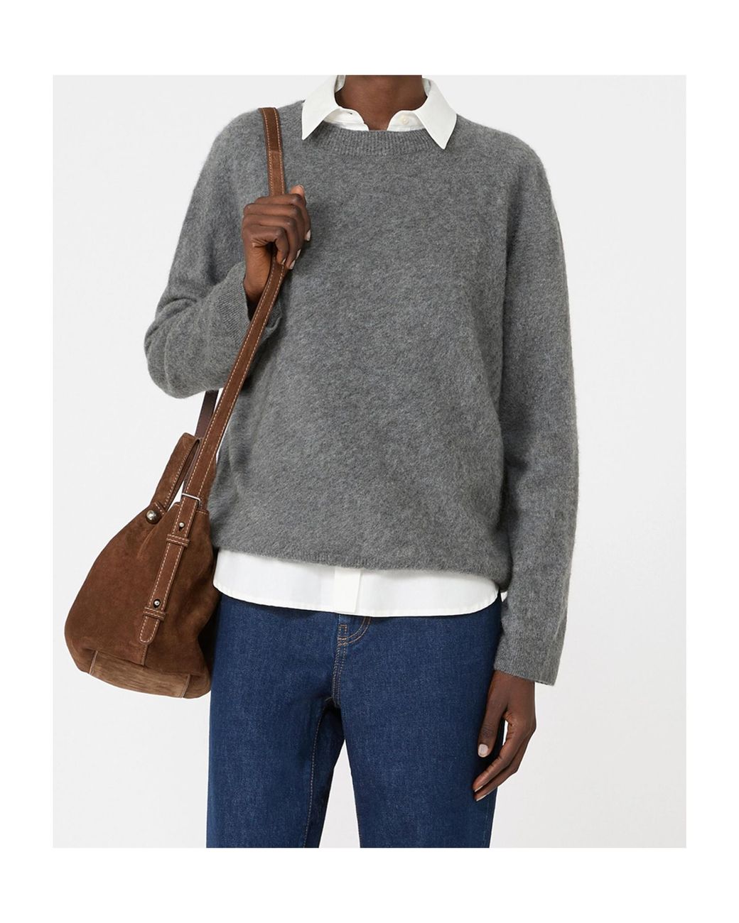 Weekend by Maxmara Gray Virgin Wool-Cashmere Sweater