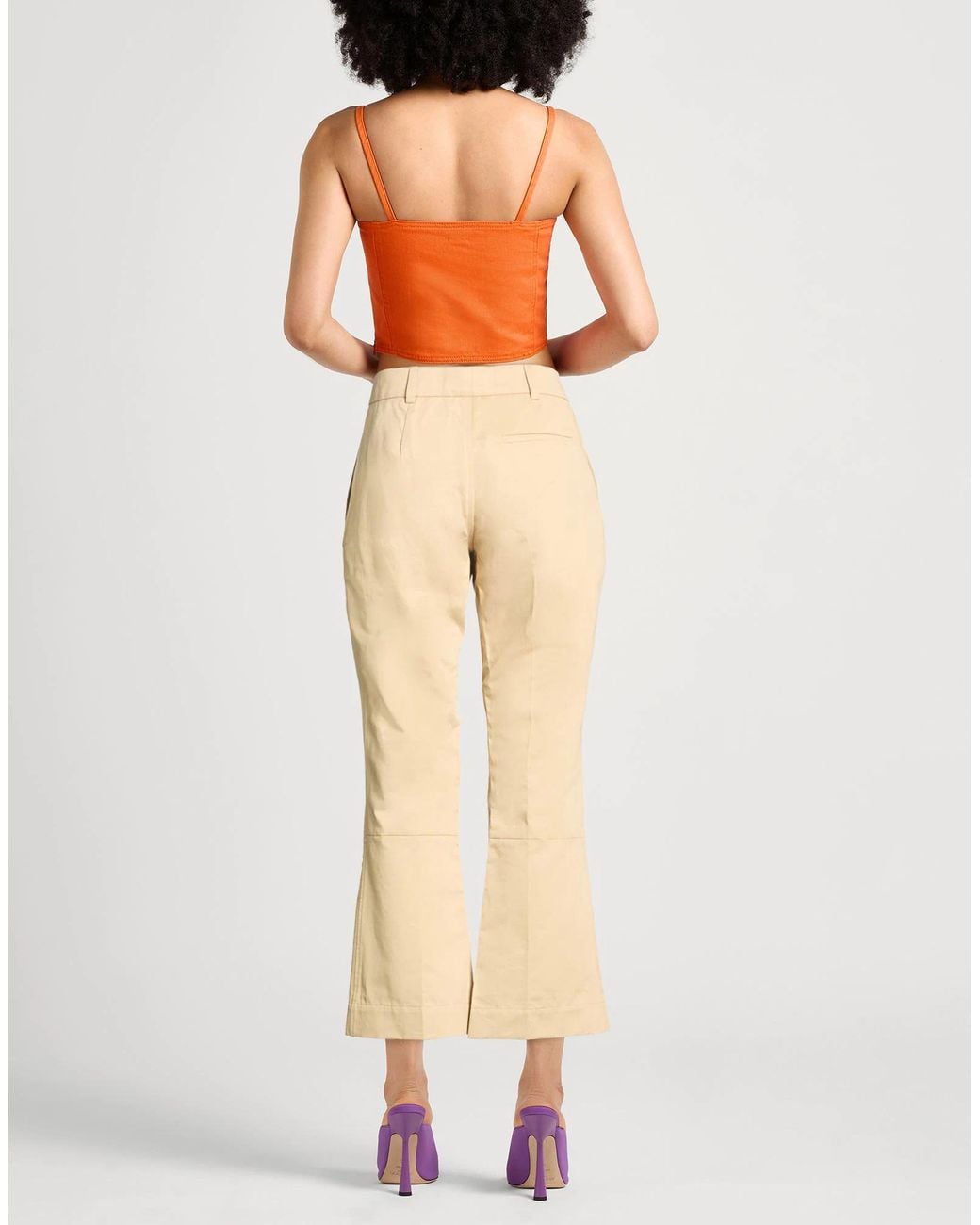 Marni Natural Simple Boot-Style Capri Pants