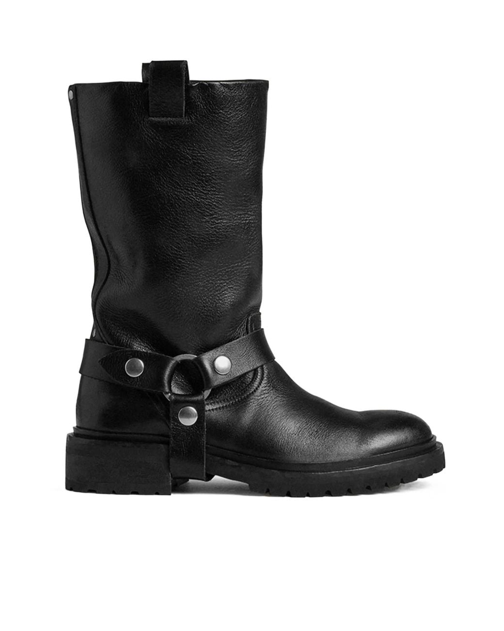 Golden Goose Deluxe Brand Black Kurt Buckled Studded Boots