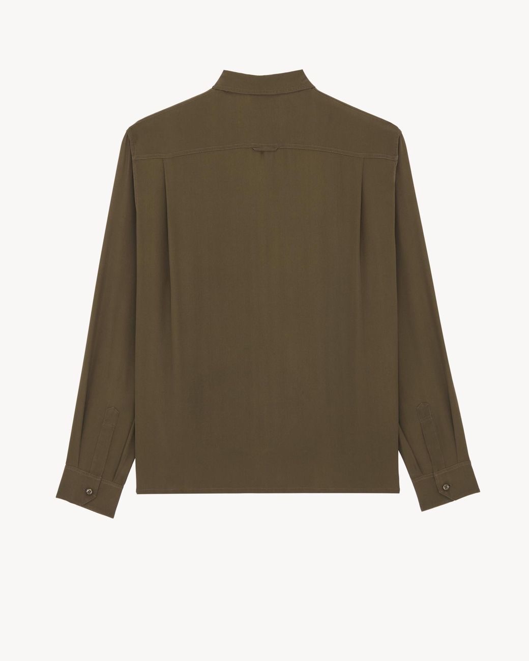 Saint Laurent Green Button-Up Long-Sleeved Shirt for men