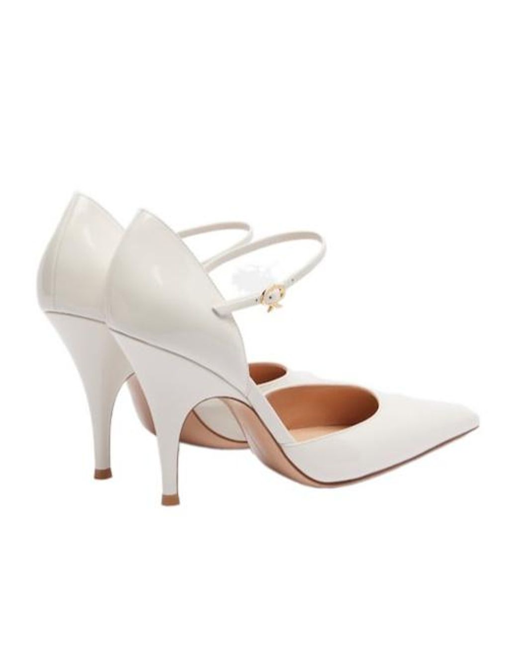 Gianvito Rossi White Patent Leather Pumps