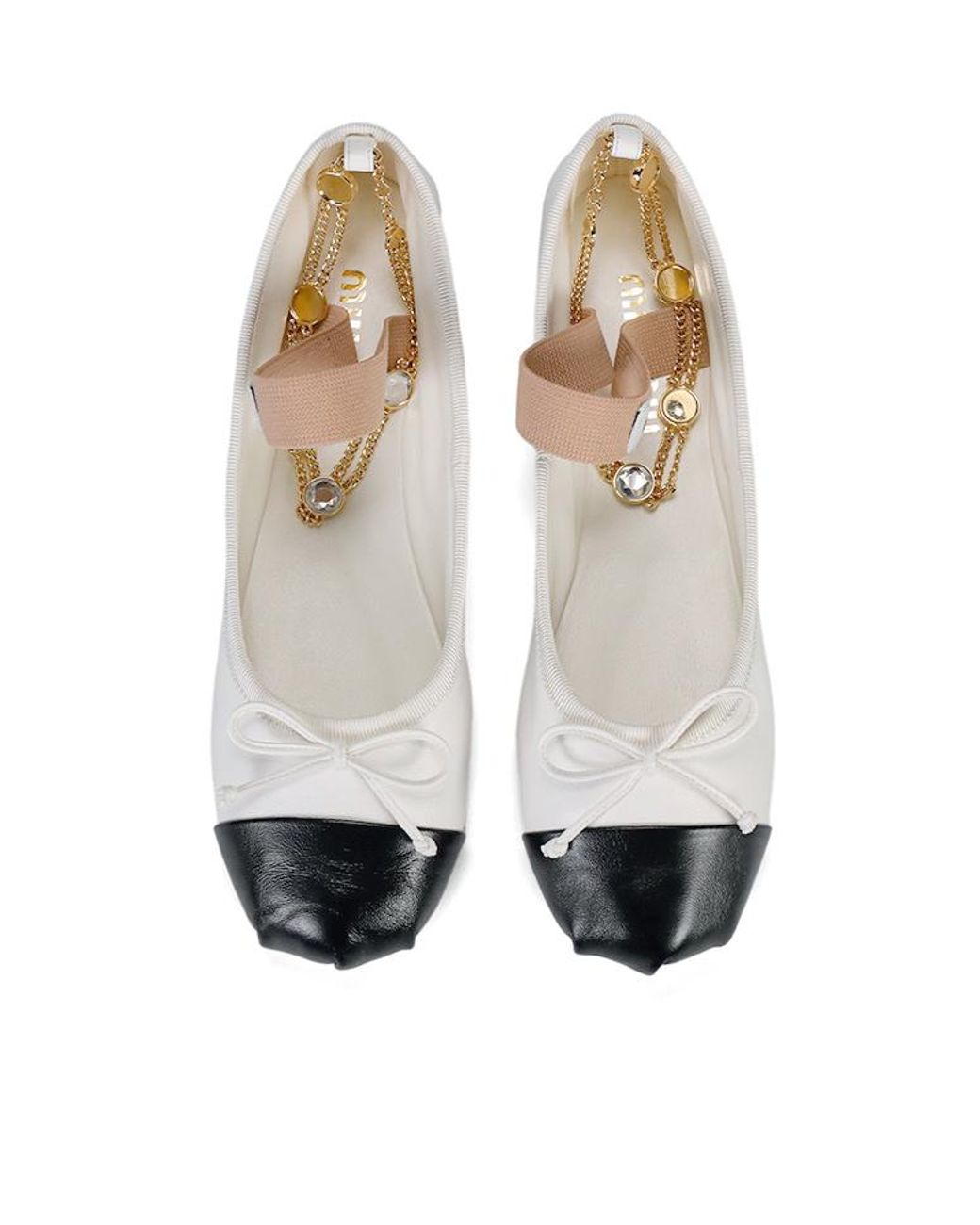 Miu Miu White Bow-Detailed Ballerinas