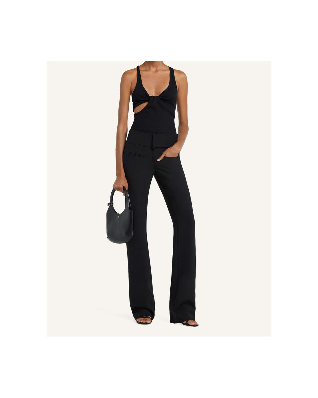 Courreges Black Sleeveless Tops