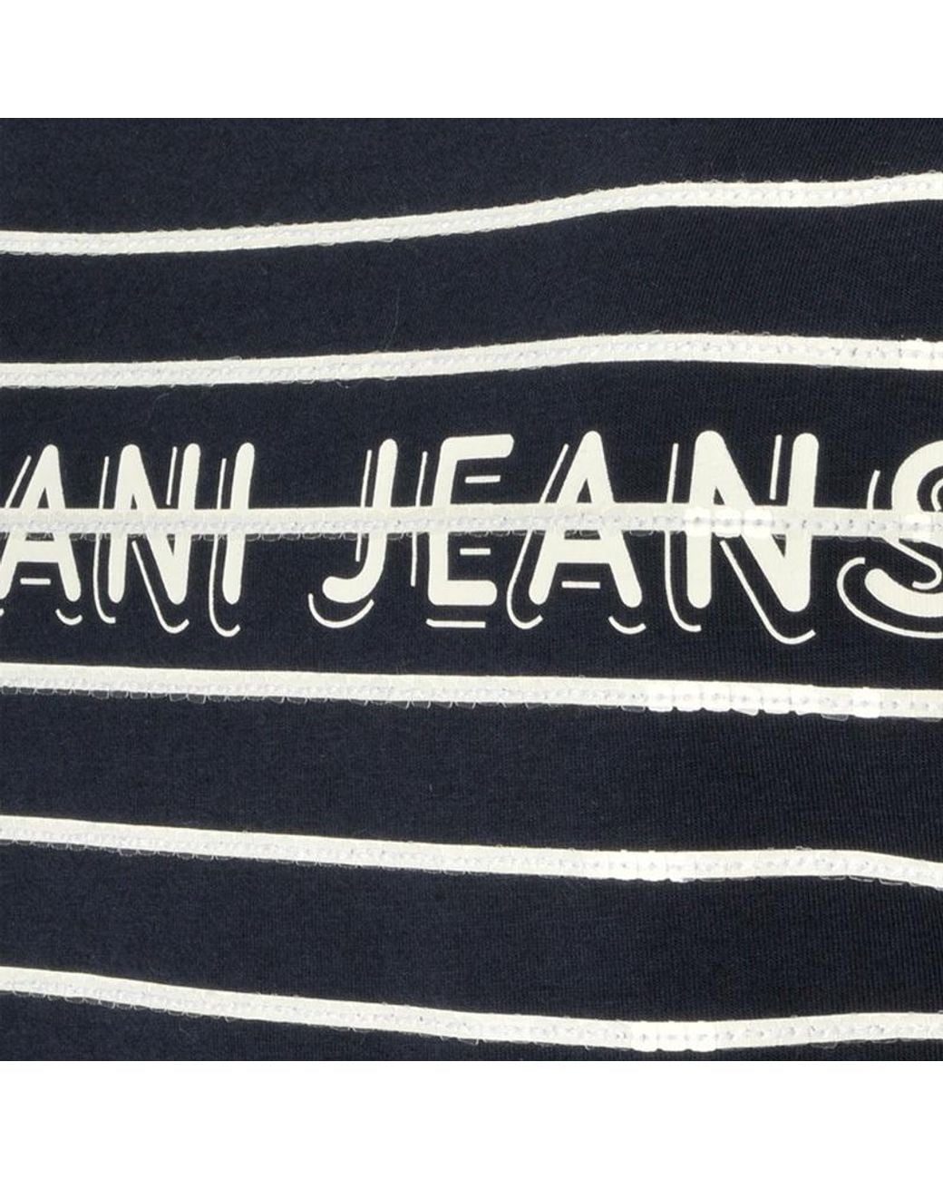 Armani Jeans Blue Letter Printed T-Shirt
