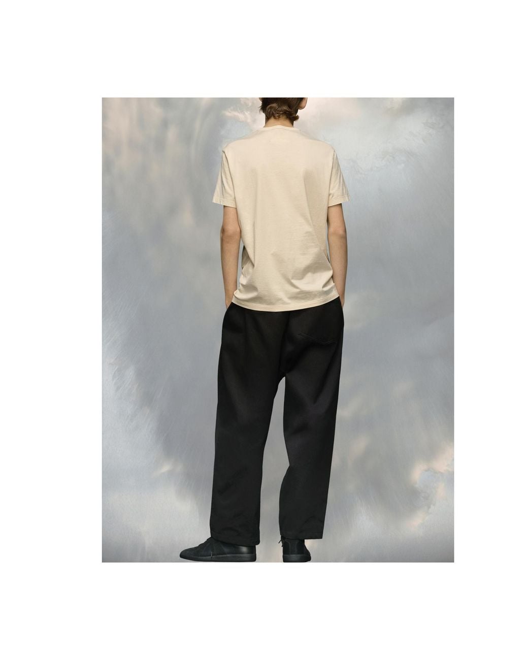 Maison Margiela White Logo Printed Crewneck T-Shirt for men